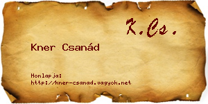 Kner Csanád névjegykártya
